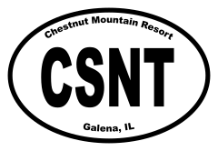 Chestnut Mountain Resort Oval Sticker