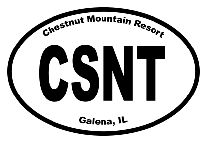 Chestnut Mountain Resort Oval Sticker