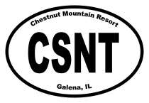 Chestnut Mountain Resort Oval Sticker