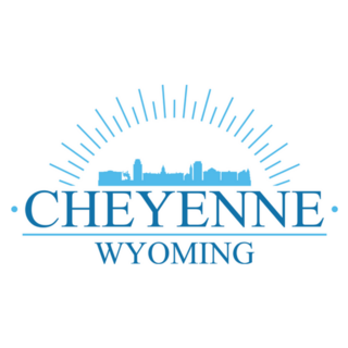 Cheyenne Wyoming. Banner City Sticker