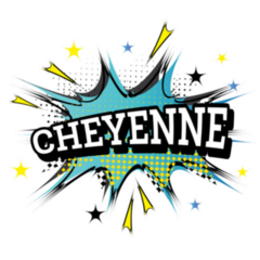 Cheyenne, Wyoming Comic Text Sticker