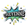 Cheyenne, Wyoming Comic Text Sticker