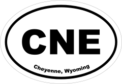 Cheyenne, Wyoming Oval Stickers