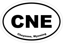 Cheyenne, Wyoming Oval Stickers