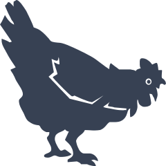 Chicken Eating Sticker