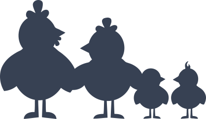 Chicken Family Sticker