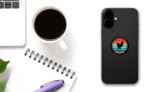Chicken Farmer California Sticker on a Phone (New) example
