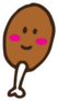 Chicken Leg Illustration With Smile Sticker