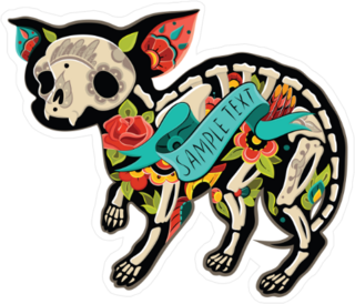 Chihuahua Day of the Dead Sticker