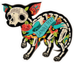 Chihuahua Day of the Dead Sticker