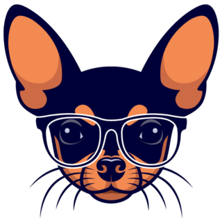 Chihuahua Eyeglasses Sticker