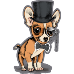 Chihuahua Gentleman Sticker