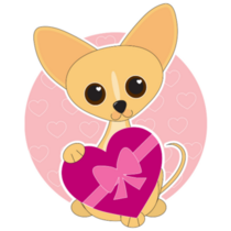 Chihuahua Love Day Sticker