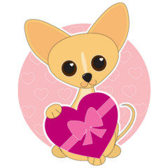 Chihuahua Love Day Sticker