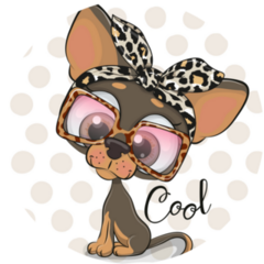 Chihuahua On A Dots Sticker