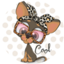 Chihuahua On A Dots Sticker
