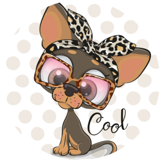 Chihuahua On A Dots Sticker