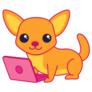Chihuahua On Laptop Sticker