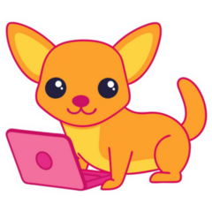 Chihuahua On Laptop Sticker