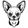 Chihuahua Outline Sticker