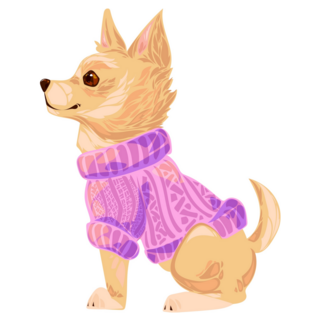 Chihuahua Sweater Sticker