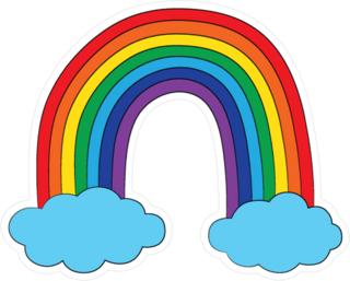 Child Drawn Rainbow Sticker