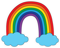 Child Drawn Rainbow Sticker