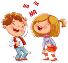 Children Laughing Sticker