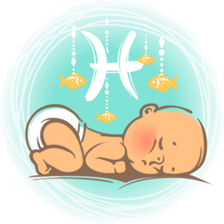 Childrens Pisces Horoscope Icon Sticker