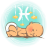 Childrens Pisces Horoscope Icon Sticker