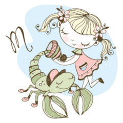 Childrens Zodiac Scorpio Cute Sticker