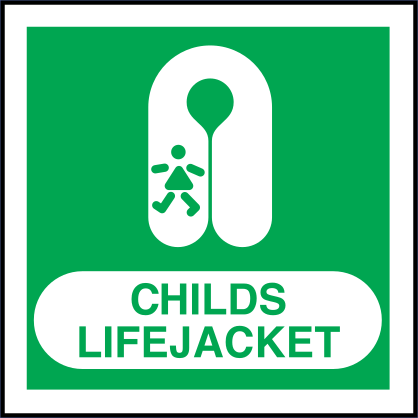 Childs Lifejacket Sign Sticker