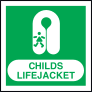 Childs Lifejacket Sign Sticker