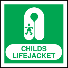 Childs Lifejacket Sign Sticker