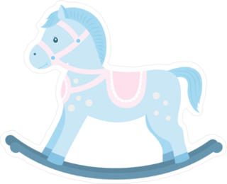 Childs Rocking Horse Sticker
