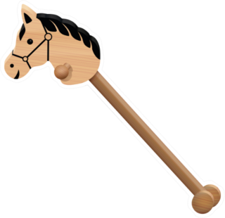 Childs Wooden Riding Toy Animal Horse Sticker