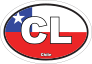 Chile Cl Flag Oval Sticker