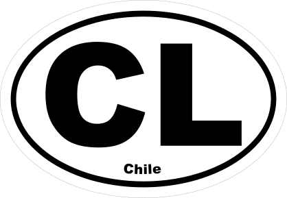 Chile Cl Oval Sticker