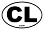 Chile Cl Oval Sticker
