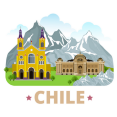Chile Country Badge Cartoon Sticker
