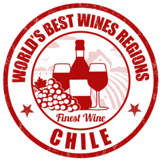 Chile, Finest Wine Grunge Rubber Stamp Sticker