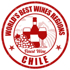 Chile, Finest Wine Grunge Rubber Stamp Sticker