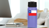 Chile Flag Sticker on a Water Bottle (New) example