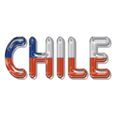 Chile Flag Text Sticker