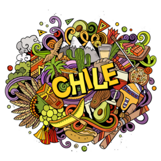 Chile Hand Drawn Doodles Travel Sticker