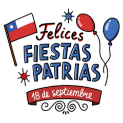 Chile Happy Independence Day Doodle Illustration Sticker