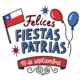 Chile Happy Independence Day Doodle Illustration Sticker