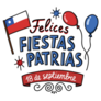 Chile Happy Independence Day Doodle Illustration Sticker