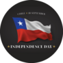 Chile Independence Day Banner Black Sticker