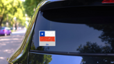 Chile National Country Flag Sticker on a Rear Car Window (New) example